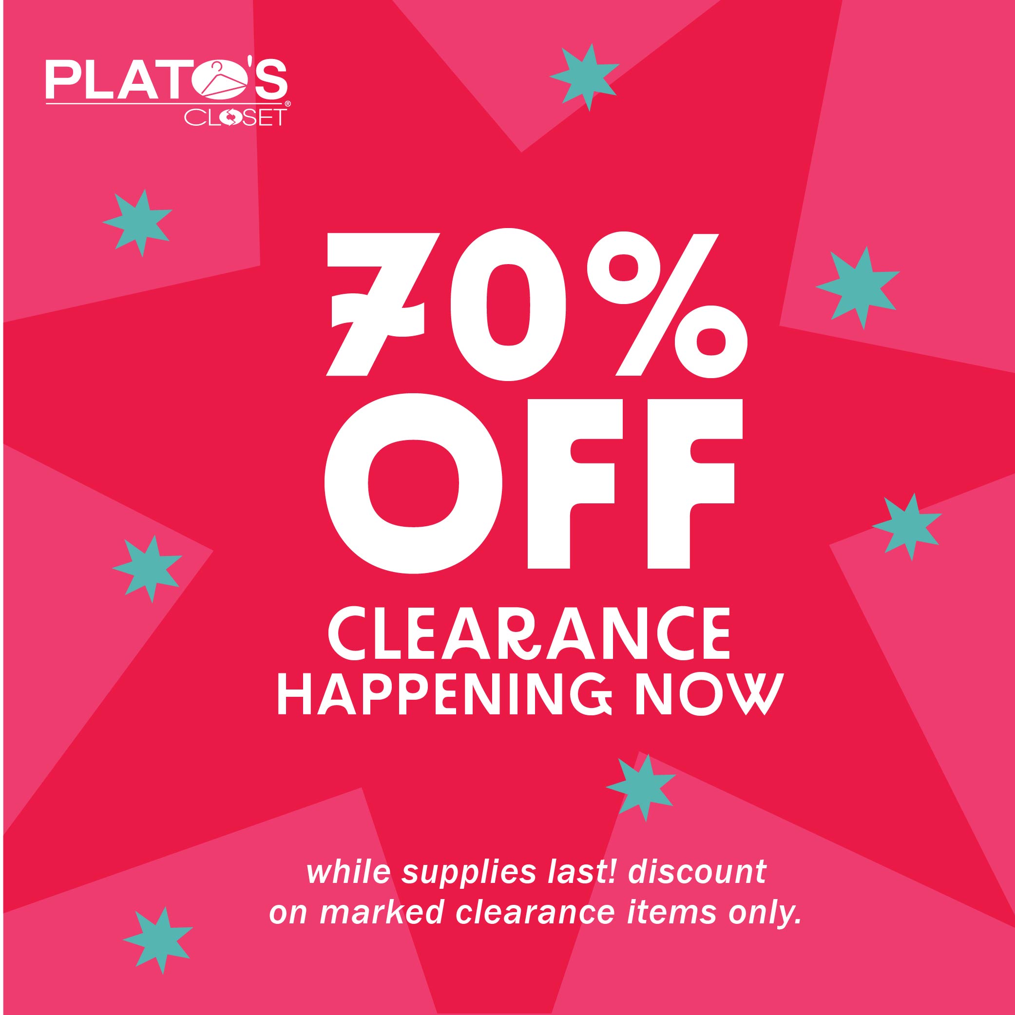 70% Off Clearance